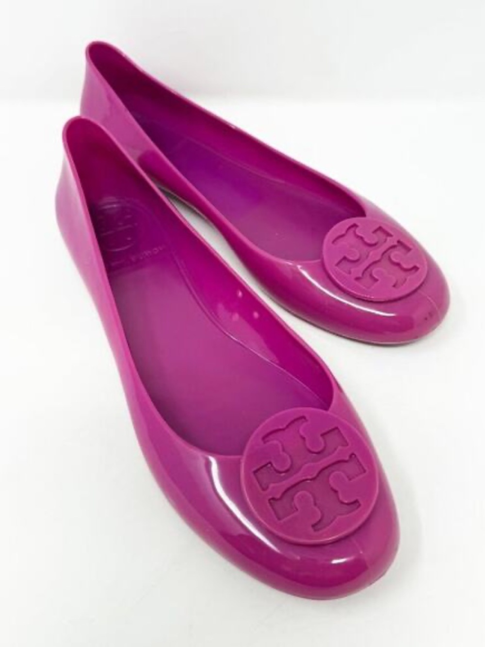 Tory Burch Magenta Rubber Ballet Flats Sz 8.5-9